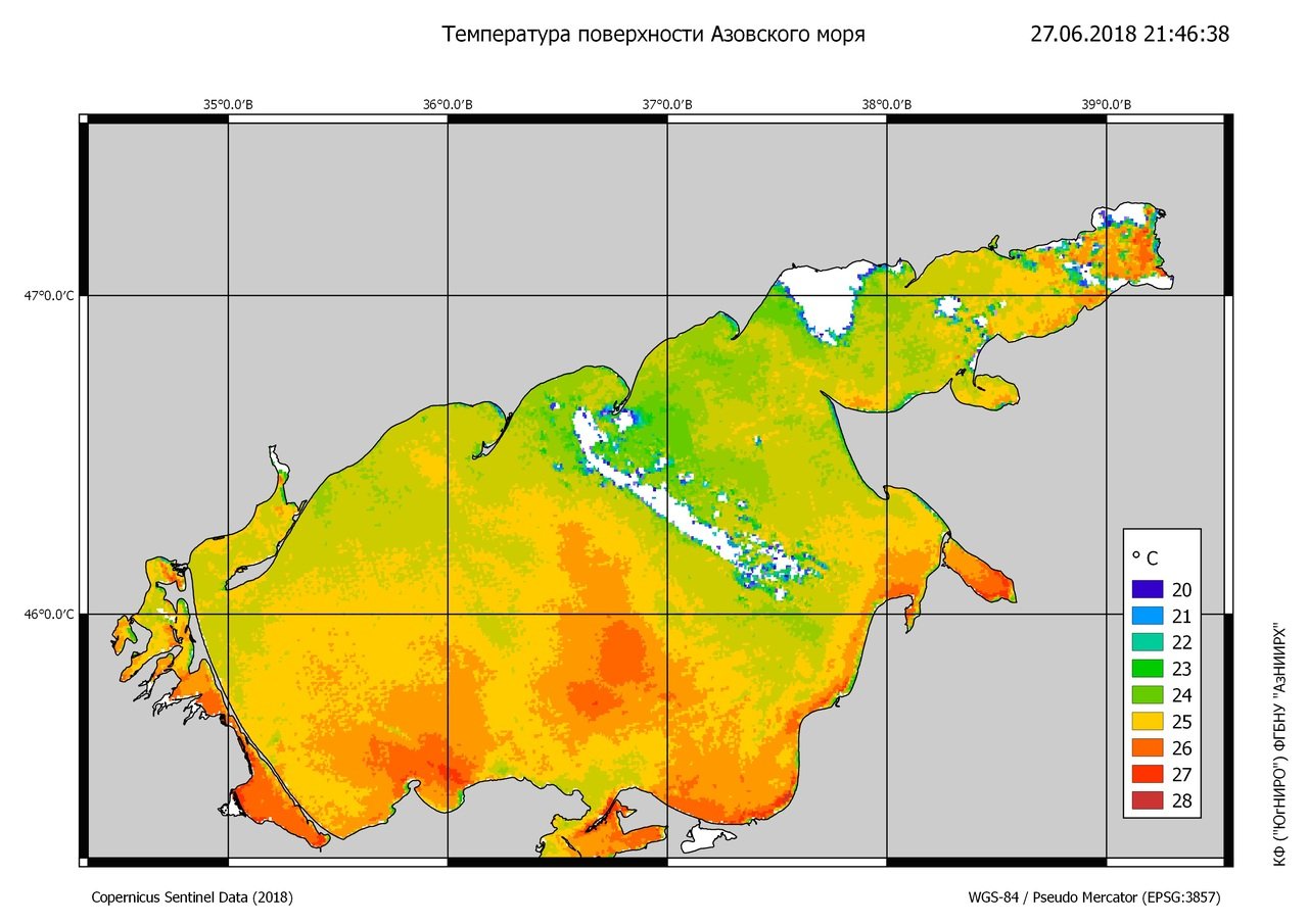 Температура Азовского моря, прогноз погоды, волнение, климат